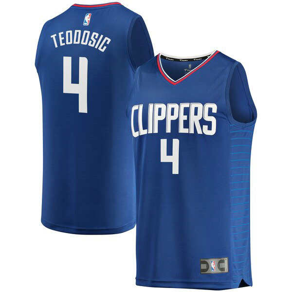 Maillot nba Los Angeles Clippers Icon Edition Homme Milos Teodosic 4 Bleu